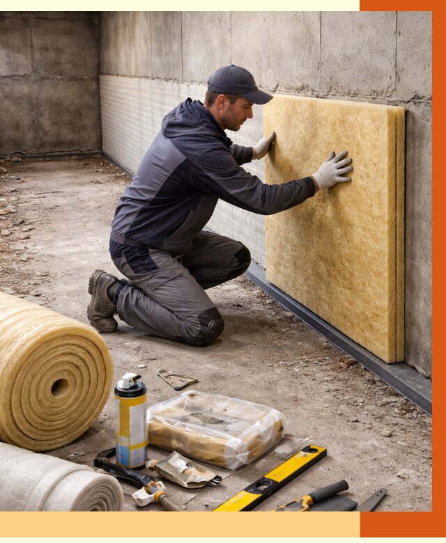 Утепление фундамента изнутри в Великих Луке от 4342 руб./м2 — работы под ключ | ТепломастерВкл