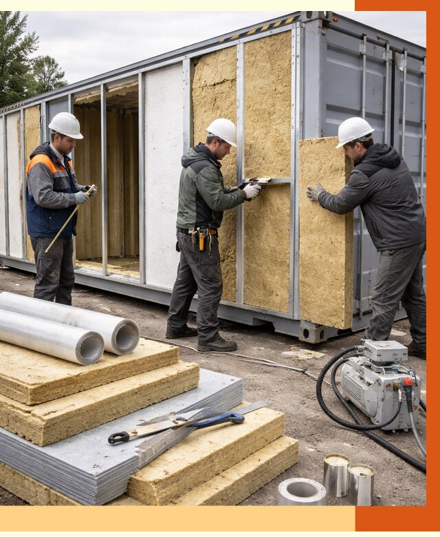 Утепление морского контейнера в Великих Луке от 3876 руб. под ключ | ТепломастерВкл